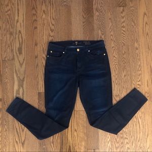 7 For All Man Kind high rise skinny jeans